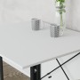 Обідній стіл трансформер книжка Оріон Pro Ferrum-decor 75x152x90 Чорний метал ДСП Білий 16 мм (FRD-107405)