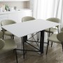 Обідній стіл трансформер книжка Оріон Pro Ferrum-decor 75x152x90 Чорний метал ДСП Білий 16 мм (FRD-107405)