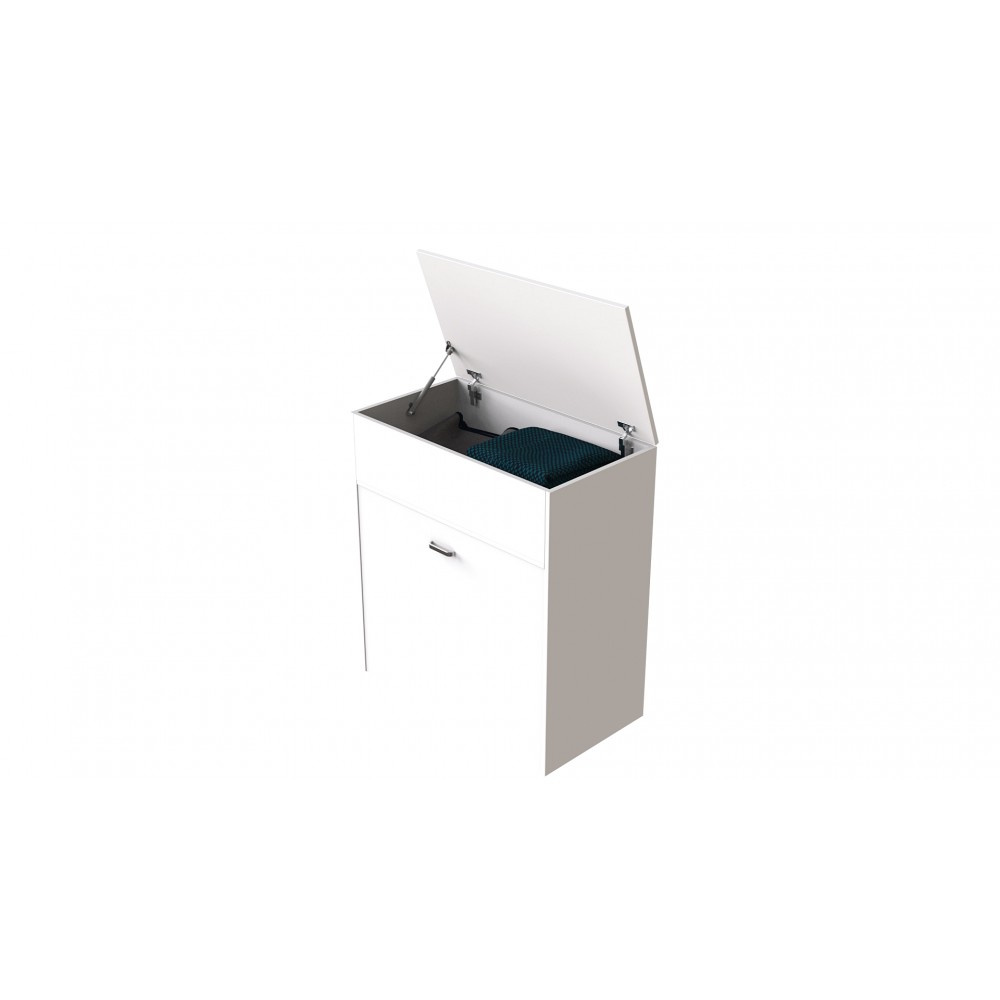 Ліжко трансформер комод ASCET 3 Ferrum-decor 920x2000x700 Чорний метал ДСП Білий 16 мм (FRD-107335)