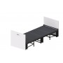 Ліжко трансформер ASCET 1 Ferrum-decor 650x2000x700 Чорний метал ДСП Білий 16 мм (FRD-107325)