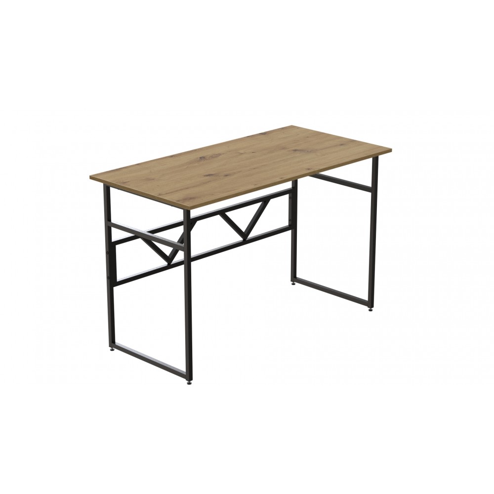 Компьютерный стол Ferrum-decor Раян 76x120x60 черный ДСП Дуб Артизан 32мм (FRD-107095)
