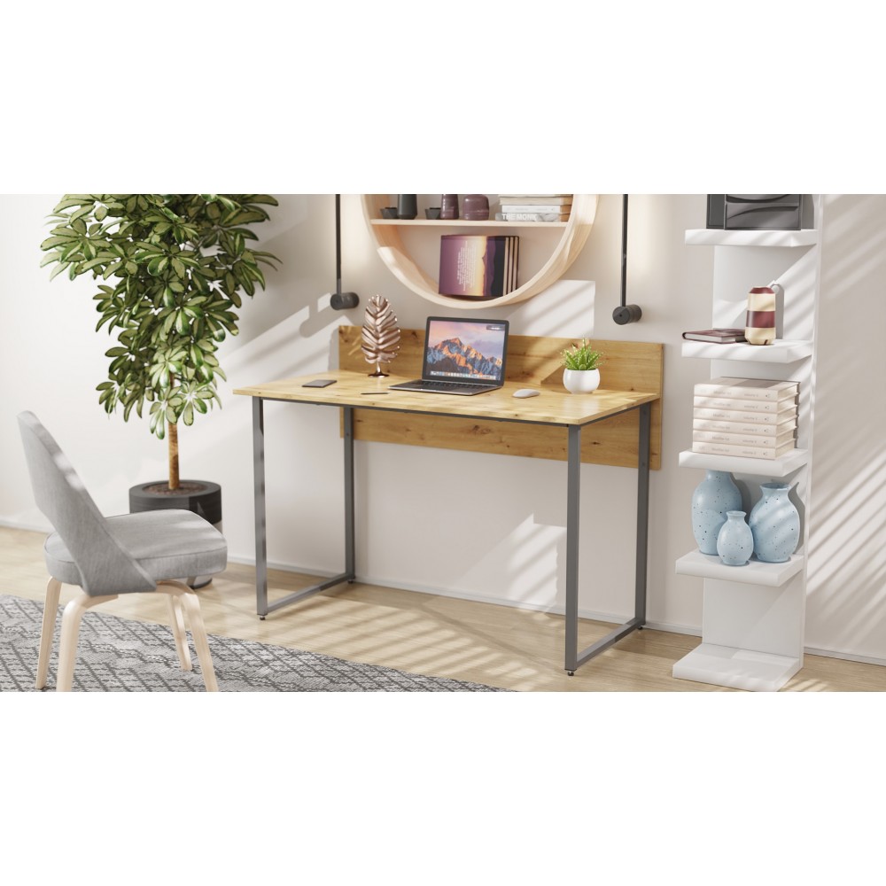 Компьютерный стол Ferrum-decor Скай 75x140x60 серый ДСП Дуб Артизан 16мм (FRD-106985)
