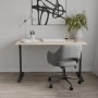 Стол письменный Space Ferrum-decor 750x1000x600 Черный металл ДСП Дуб Сонома 16 мм (FRD-107835)