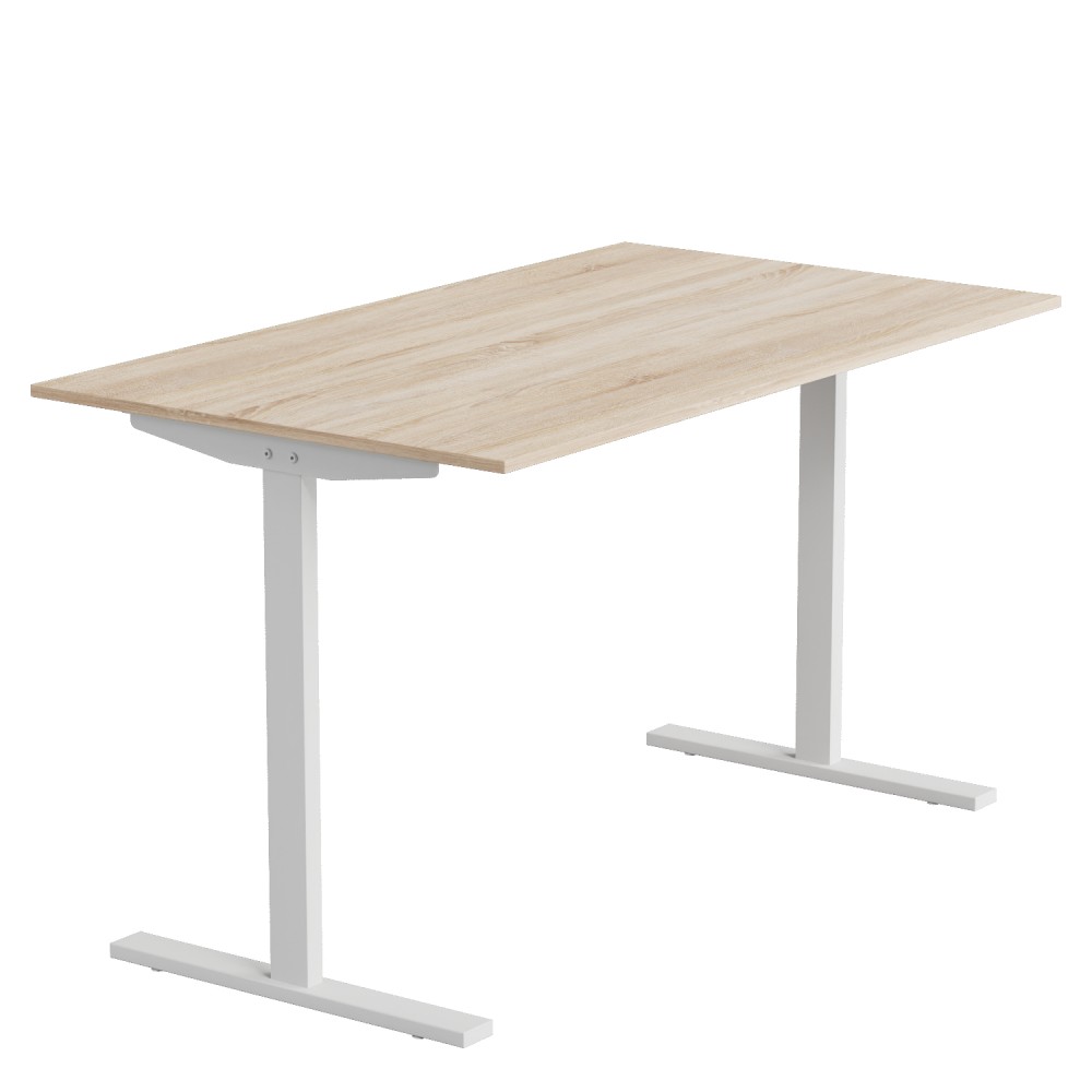 Стол письменный Space Ferrum-decor 750x1000x700 Белый металл ДСП Дуб Сонома 16 мм (FRD-107885)
