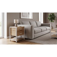 Тумба универсальная Ferrum-decor Вивьен 2/1 50x41x40 белый ДСП Дуб Евок Прибрежный 16мм (FRD-107795)