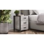 Тумба универсальная Ferrum-decor Вивьен 3 50x41x40 черный ДСП Бетон 16мм (FRD-106935)