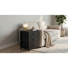 Тумба універсальна Ferrum-decor Вів'єн 3 50x41x40 чорний ДСП Каштан Арвадонна 16 мм (FRD-107745)
