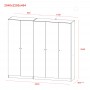 Шкаф для одежды Doros Промо Антрацит 2+3 ДСП 225х48х204 (42005335) (DRS-012162)