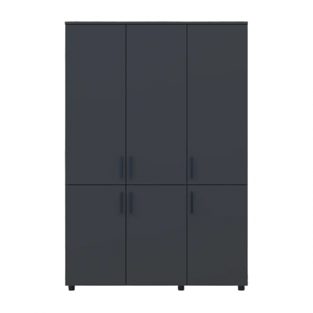 Шафа для одягу Doros Торн Антрацит 3 ДСП (полиці) 135х51.6х200 (DRS-012082)