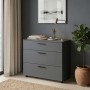 Комод Doros Торн Антрацит 3Ш 90х51.6х80 (DRS-012092)