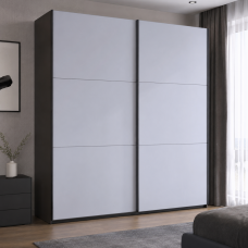 Шафа купе Doros G-Caiser Антрацит/Білий 2 ДСП / 3 частини 220х60х240 (42005416) (DRS-012249)