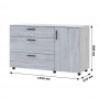 Комод Doros Торн Антрацит 3Ш/1Д 135х51.6х80 (DRS-012103)