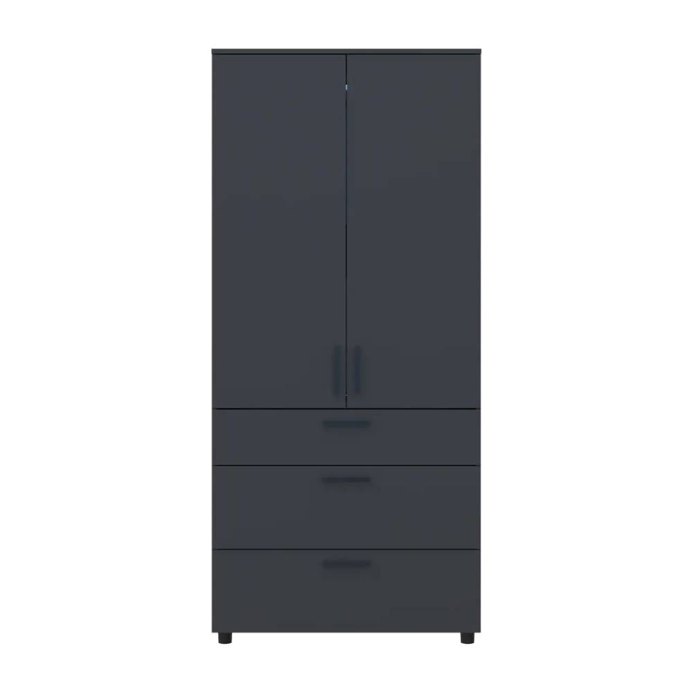 Шафа для одягу Doros Торн Антрацит 2 ДСП/3Ш (штанга) 90х51.6х200 (DRS-012073)