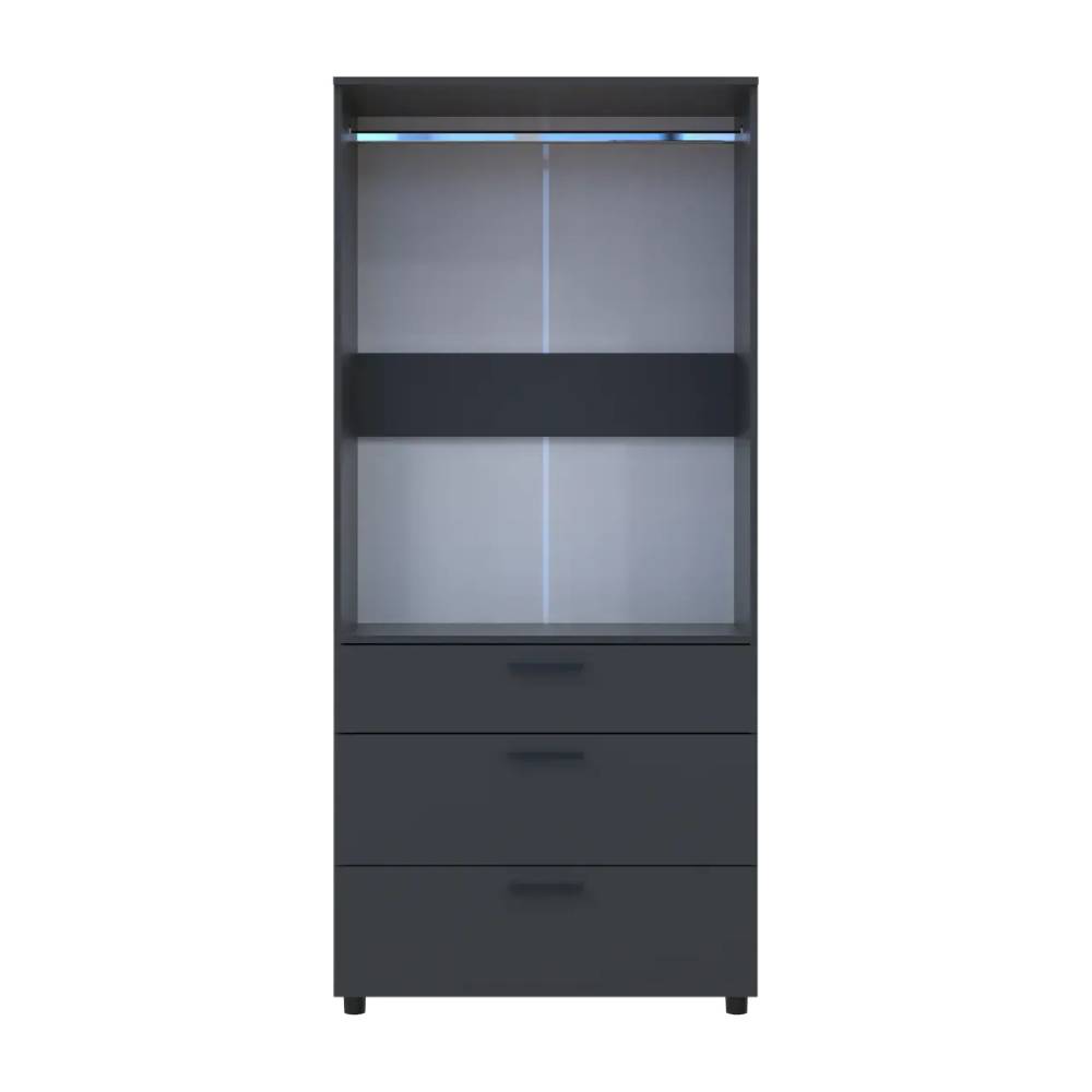 Шафа для одягу Doros Торн Антрацит 2 ДСП/3Ш (штанга) 90х51.6х200 (DRS-012073)