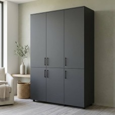 Шафа для одягу Doros Торн Антрацит 3 ДСП (штанга) 135х51.6х200 (DRS-012083)
