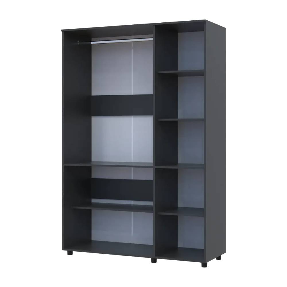 Шкаф для одежды Doros Торн Антрацит 3 ДСП (штанга) 135х51.6х200 (DRS-012083)