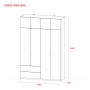 Шафа розпашна з антресоллю Doros Лукас 160х50х240 см Канноло (DRS-011881)
