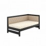 Односпальне дерев'яне ліжко Mebigrand Ліза М6 (права спинка) Венге/Аляска 23 (Бежевий) 80x200 см MBG-25687