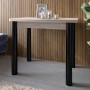 Обеденный стол раскладной LION Нота черные ножки Самоа дымчатый 60x90/90x120 (LION-045133)