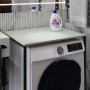 Стелаж-полиця Бафрум 401 Ferrum-decor для пральної машини 90x70,5x60,5 Чорний метал ДСП Кашемір 16 мм (FRD-107576)