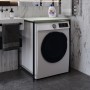 Стелаж-полиця Бафрум 401 Ferrum-decor для пральної машини 90x70,5x60,5 Чорний метал ДСП Кашемір 16 мм (FRD-107576)