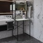 Стеллаж полка Бафрум 403 Ferrum-decor для стиральной машины 178x70,5x60,5 Черный металл ДСП Кашемир 16 мм (FRD-107596)