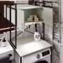 Стелаж-полиця Бафрум 404 Ferrum-decor для пральної машини 178x70,5x60,5 Чорний метал Кашемір 16 мм (FRD-107606)