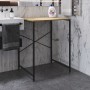 Стеллаж полка Бафрум 401 Ferrum-decor для стиральной машины 90x70,5x60,5 Черный металл ДСП Дуб Артизан 16 мм (FRD-107356)