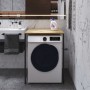 Стеллаж полка Бафрум 401 Ferrum-decor для стиральной машины 90x70,5x60,5 Черный металл ДСП Дуб Артизан 16 мм (FRD-107356)