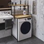 Стелаж-полиця Бафрум 402 Ferrum-decor для пральної машини 133,5x70,5x60,5 Чорний метал ДСП Дуб Артизан 16 мм (FRD-107366)