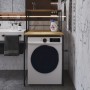 Стелаж-полиця Бафрум 402 Ferrum-decor для пральної машини 133,5x70,5x60,5 Чорний метал ДСП Дуб Артизан 16 мм (FRD-107366)