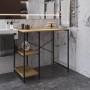 Стелаж-полиця Бафрум 405 Ferrum-decor для пральної машини 90x101x60,5 Чорний метал ДСП Дуб Артизан 16 мм (FRD-107396)