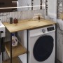 Стелаж-полиця Бафрум 405 Ferrum-decor для пральної машини 90x101x60,5 Чорний метал ДСП Дуб Артизан 16 мм (FRD-107396)