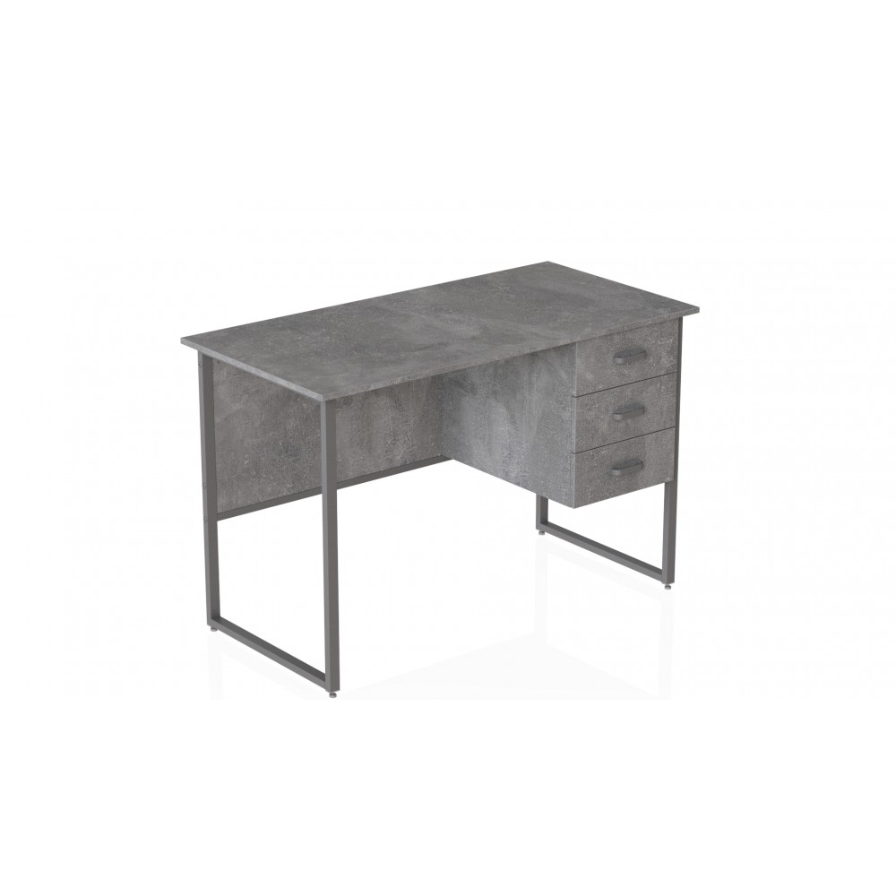 Компьютерный стол Ferrum-decor Гарри 75x140x70 серый ДСП Бетон 32мм (FRD-107306)