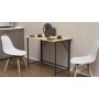 Стол раскладной Морис 900 Ferrum-decor 750x900x500 Черный металл ДСП Дуб Артизан 16 мм (FRD-107316)