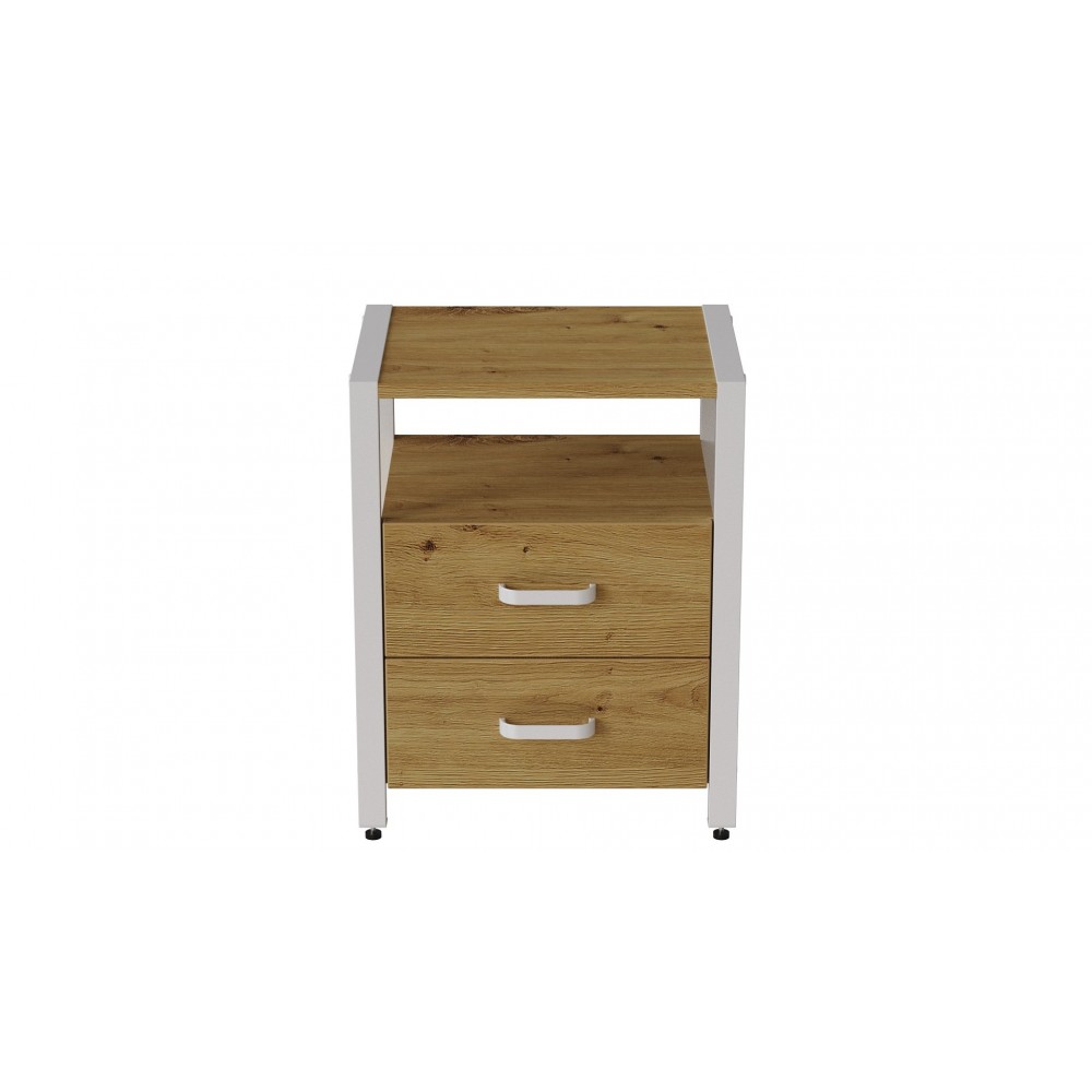 Тумба универсальная Ferrum-decor Вивьен 2/2 50x41x40 белый ДСП Дуб Артизан 16мм (FRD-106866)