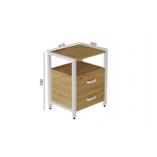 Тумба универсальная Ferrum-decor Вивьен 2/2 50x41x40 белый ДСП Дуб Артизан 16мм (FRD-106866)