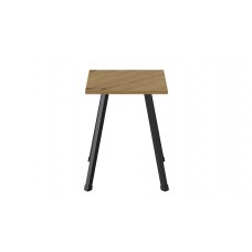 Табурет Ferrum-decor 430x320x320 Чорний метал ДСП Дуб Артизан 16 мм (FRD-106916)