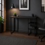 Стол письменный Кевин Ferrum-decor 75x140x60 Черный металл ДСП Каштан Арвадонна 32 мм (FRD-108096)