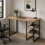 Стол письменный Кевин Ferrum-decor 75x100x70 Черный металл ДСП Дуб Евок Прибрежный 32 мм (FRD-108066)