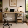 Стол письменный Кевин Ferrum-decor 75x100x60 Черный металл ДСП Дуб Кремона Торро 32 мм (FRD-108156)