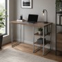 Стол письменный Кевин Ferrum-decor 75x140x60 Серый металл ДСП Дуб Кремона Канолло 32 мм (FRD-108026)
