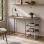 Стол письменный Кевин Ferrum-decor 75x140x60 Серый металл ДСП Дуб Кремона Канолло 32 мм (FRD-108026)