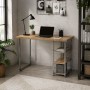 Стол письменный Кевин Ferrum-decor 75x100x70 Серый металл ДСП Дуб Кремона Торро 32 мм (FRD-108176)