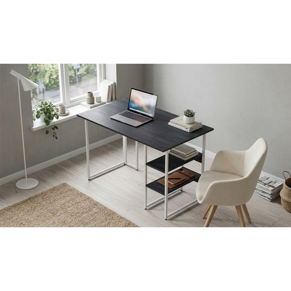 Стол письменный Кевин Ferrum-decor 75x120x70 Белый металл ДСП Каштан Арвадонна 16 мм (FRD-108106)