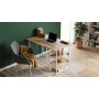 Стол письменный Кевин Ferrum-decor 75x140x70 Белый металл ДСП Дуб Евок Прибрежный 16 мм (FRD-108076)