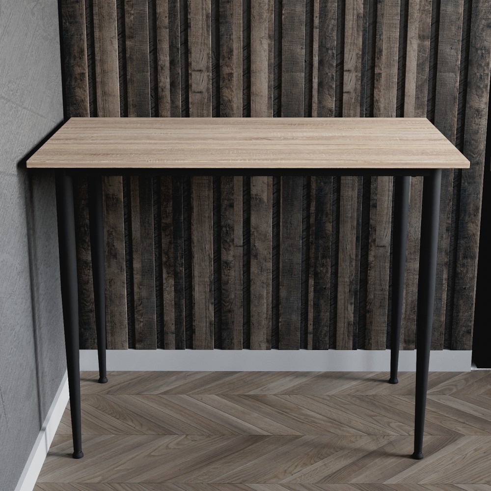 Стол универсальный Prime Ferrum-decor 750x1000x600 Черный металл ДСП Дуб Сонома 16 мм (FRD-107626)
