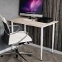 Стол универсальный Prime Ferrum-decor 750x1000x700 Белый металл ДСП Дуб Сонома 16 мм (FRD-107716)