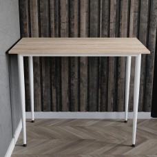 Універсальний стіл Prime Ferrum-decor 750x1400x700 Білий метал ДСП Дуб Сонома 16 мм (FRD-107736)
