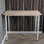 Стол универсальный Prime Ferrum-decor 750x1000x700 Белый металл ДСП Дуб Сонома 16 мм (FRD-107716)
